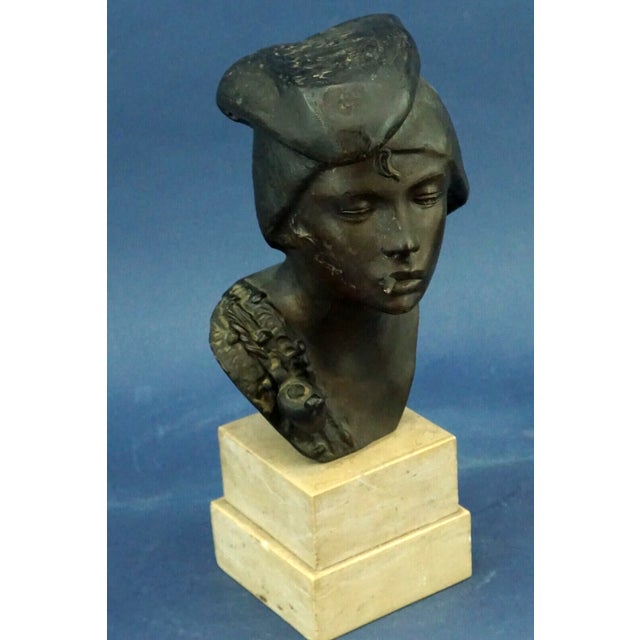 19th Century Bronze Bust Sculpture of Child by Achille d'Orsi, Italy For Sale - Image 8 of 18