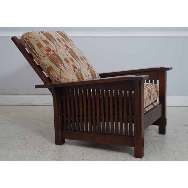 2020s Stickley Mission Oak Reclining Morris Chair For Sale - Image 5 of 18