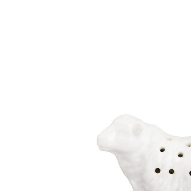Porcelain - Toothpick holder 'sheep with lamb' - 19th century - Vista Alegre. In molded and embossed porcelain; from the...
