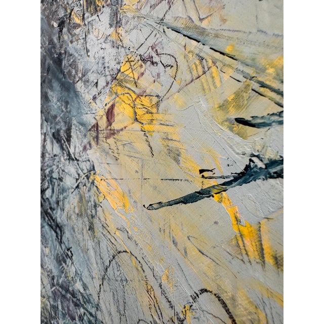 Metal Abstract Expressionist Painting by Joan Jardine 2018 For Sale - Image 7 of 18