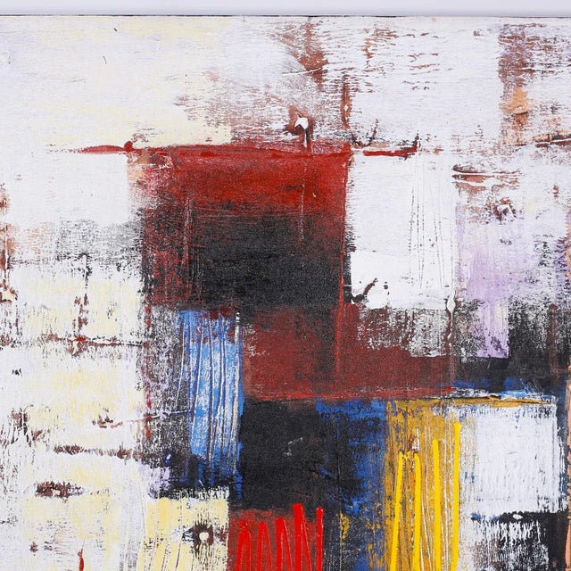 Large Abstract Oil Painting On Canvas Chairish