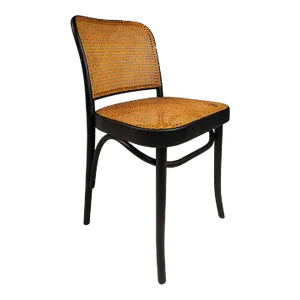 Bentwood Prague Model 811 Side Dining Chair After Josef Frank for Stendig With Original Cane Seat & Back, Poland, 1960s
