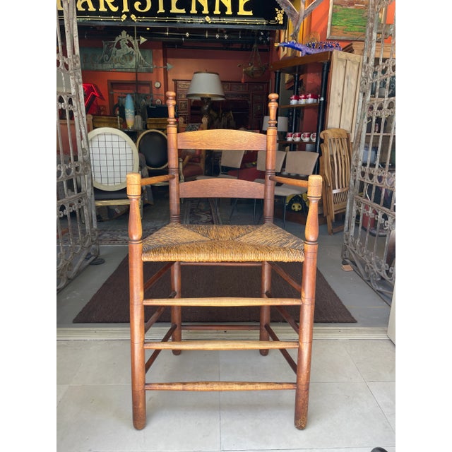 Wood Early American Clerk's Chair For Sale - Image 7 of 8