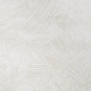 SAMPLE - Schumacher Labyrinth Grand Wallpaper In Soft Silver