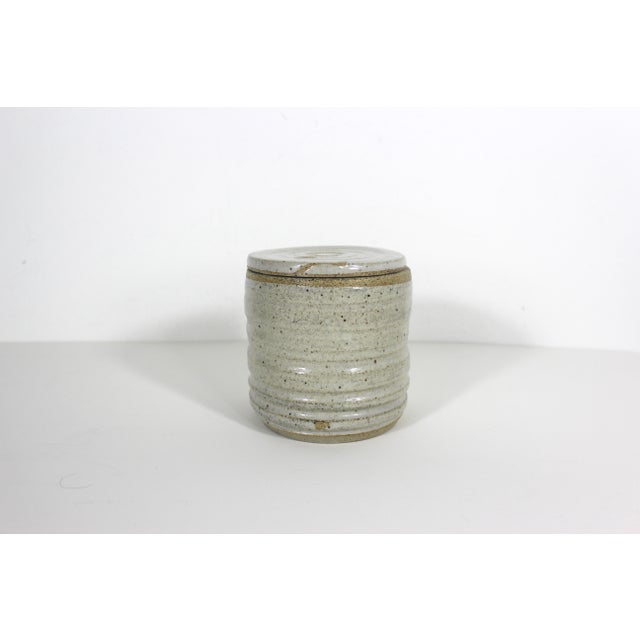 Vintage Stoneware Pottery Jar For Sale - Image 9 of 10