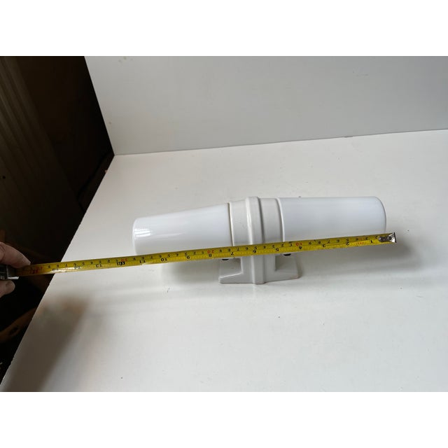 1960s Scandinavian White Dual Bathroom Lamp by Sigvard Bernadotte for Ifö, 1960s For Sale - Image 5 of 9