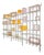 Modular Wall Shelf in Brushed Metal, Glass and Acrylic, 1960s For Sale