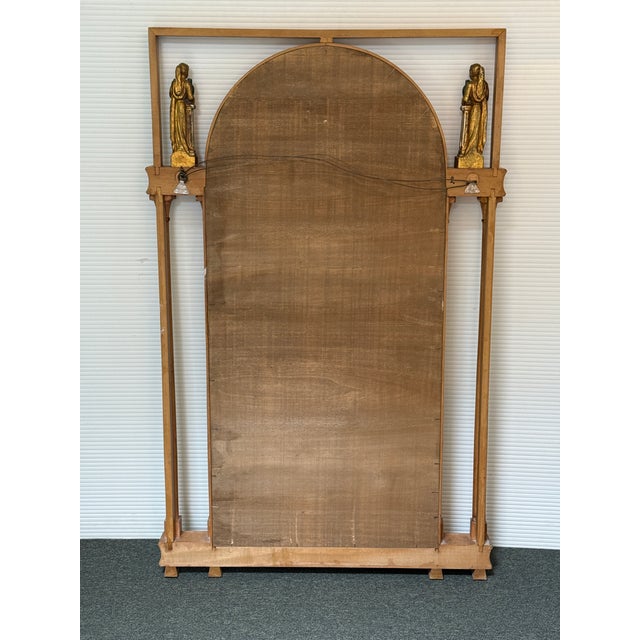 Neoclassical Gilt Wood Wall Mirror For Sale - Image 4 of 12