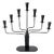 Seven-Arm Candelabra in Black Metal and Copper attributed to Gunnar Ander for Ystad-Metall, Sweden, 1960s For Sale