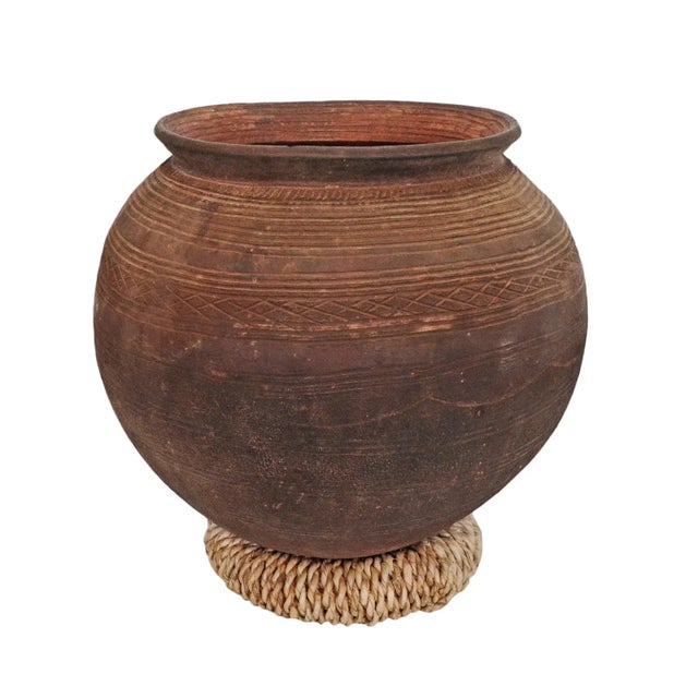 Textile Vintage Bida Water Vessel For Sale - Image 7 of 7