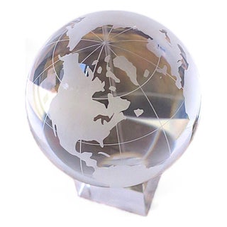 World Globe Crystal For Sale