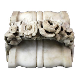 French Antique Late 19th Century Marble Church Fragment, Keystone Architectural Salvage For Sale