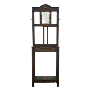 English Coat Rack in Oak For Sale