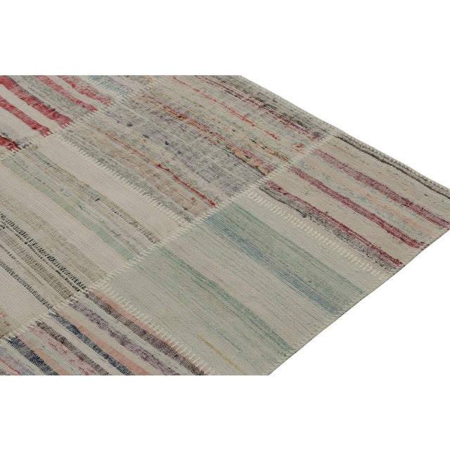 2010s Rug & Kilim’s Patchwork Kilim in Polychromatic Stripes For Sale - Image 5 of 7
