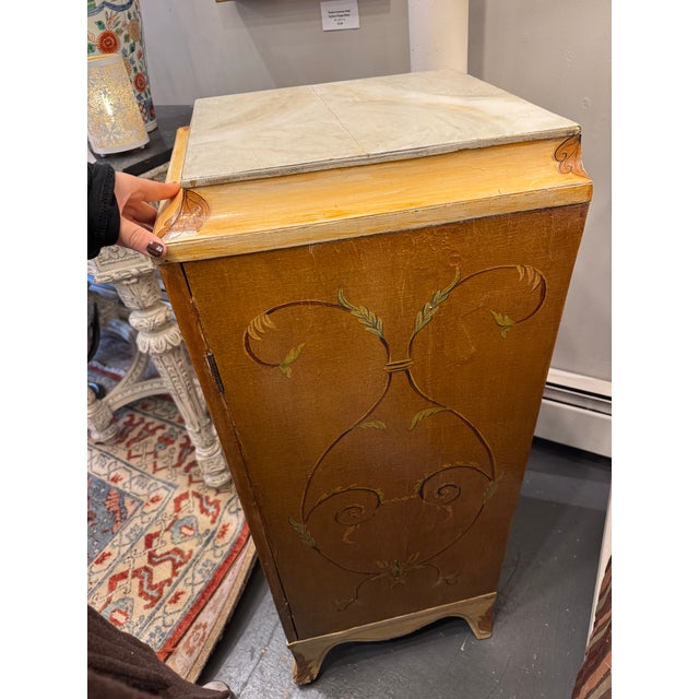 Vintage Decorated Parlor Cabinet For Sale - Image 4 of 8