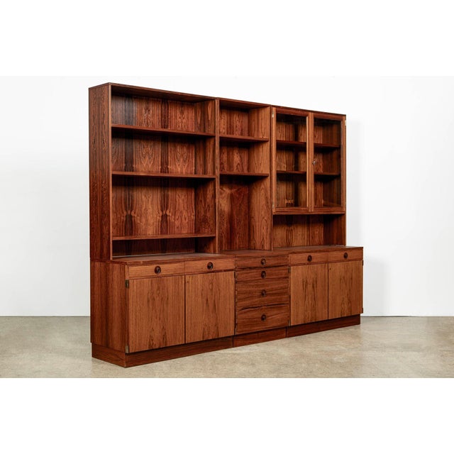 Mid-Century Modern Mid-Century Modern Swedish Rosewood Wall Unit Bookcase by Bertil Fridhagen for Bodafors, 1960s For Sale - Image 3 of 18