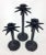 Bronze Palm Tree Candle Holders - Set of 3 For Sale In Greensboro - Image 6 of 6