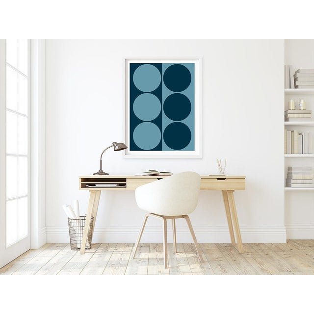 This is a wow piece! Teal and deep teal play off of each other, creating both excitement and balance. The shapes of...