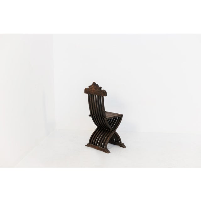 Italian Inlaid Wood Foldable Chair, 1930s For Sale - Image 10 of 15