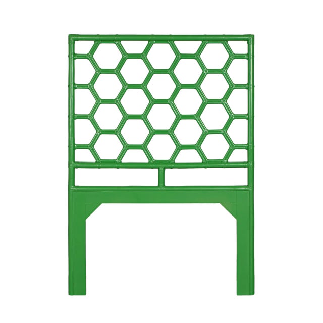 Coastal Honeycomb Platform Bed Twin, Bright Green For Sale - Image 3 of 8