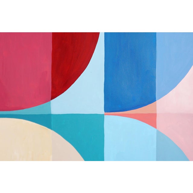 2026, Bauhaus Geometry, Large Diptych, Nautical Day Trip, Acrylic Paint on Watercolor Paper by Natalia Roman For Sale In Miami - Image 6 of 9