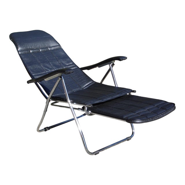 Vintage Mid Century Modern Maule Marga Reclining Airstream Camper Chair W/ Foot Rest Chairish