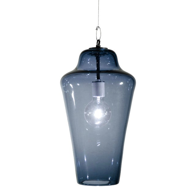 Lavra Pendant Light from the Versuvius Collection in Steel Blue For Sale