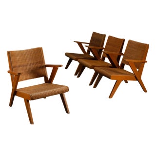 Modernist Armchairs by Rohé, 1960s, Set of 4 For Sale