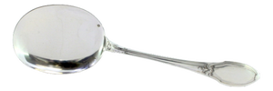 Silver Ice Cream Scoop with Smooth Shell and Crimped Handle Reliefs