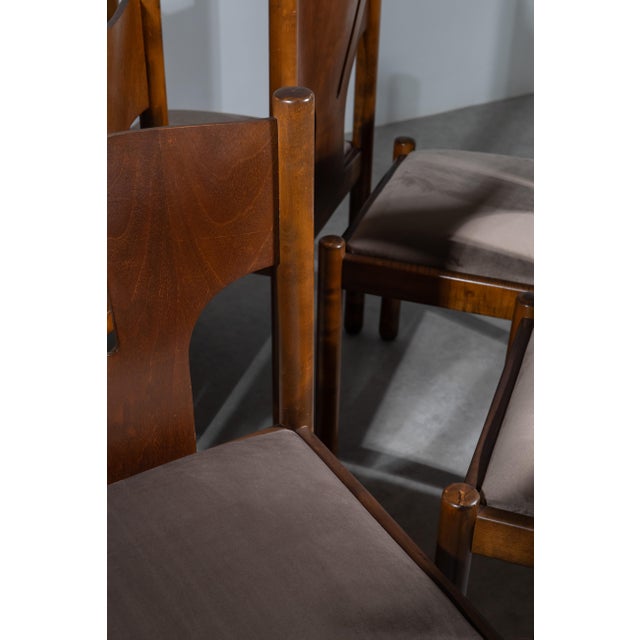 1970s Vintage Italian Chairs from Mobilgirgi, 1970s, Set of 6 For Sale - Image 5 of 16