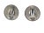 1950s Vintage Faux Pearl Earrings Round Shape Rhinestones Clip on White Gold Tone For Sale - Image 5 of 5