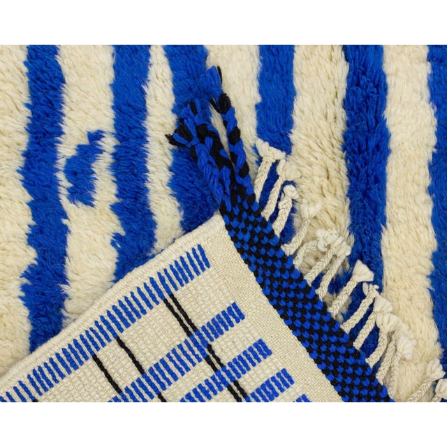 Textile Hand-Knotted Wool Rug by Azele Studio For Sale - Image 7 of 10