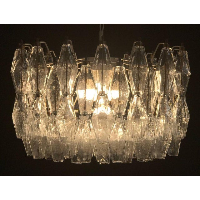 Poliedri Murano Glass Chandelier in the style of Carlo Scarpa, 1980s For Sale - Image 10 of 18