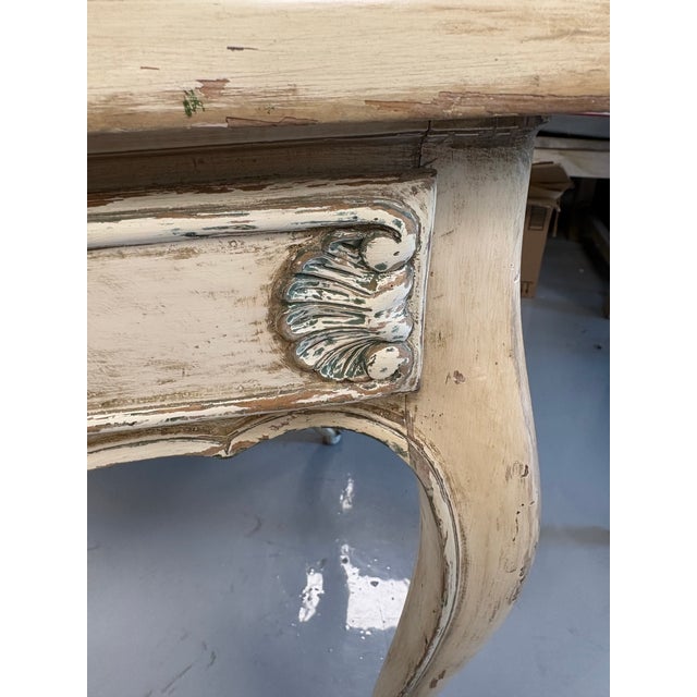 1950s Vintage Louis XV Style Painted Desk For Sale - Image 5 of 7