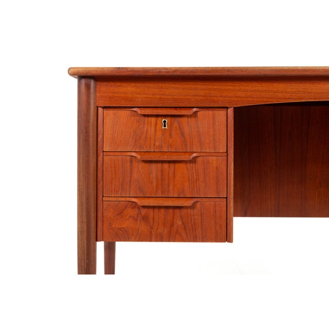 Vintage Danish Teak Writing Desk, 1960s For Sale - Image 10 of 12