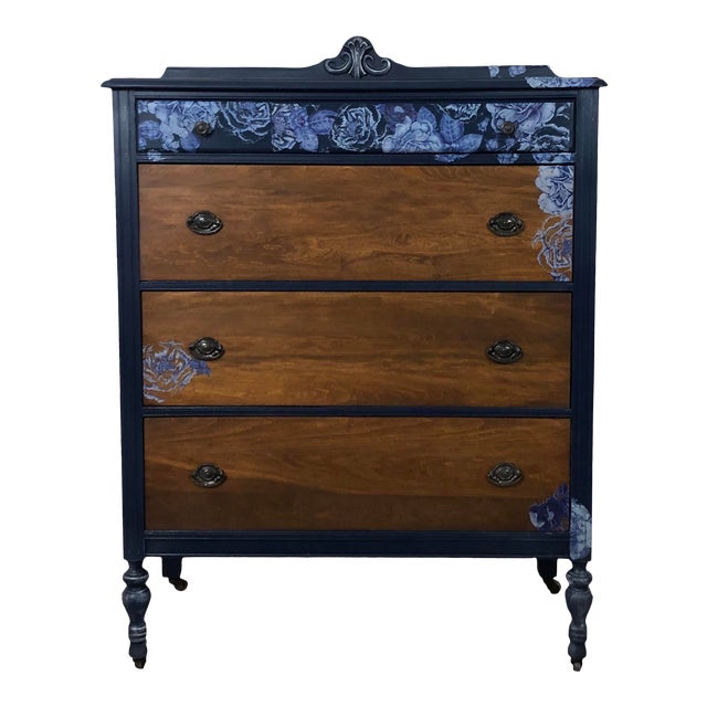 1940s Vintage Four Drawer Tall Boy Chairish