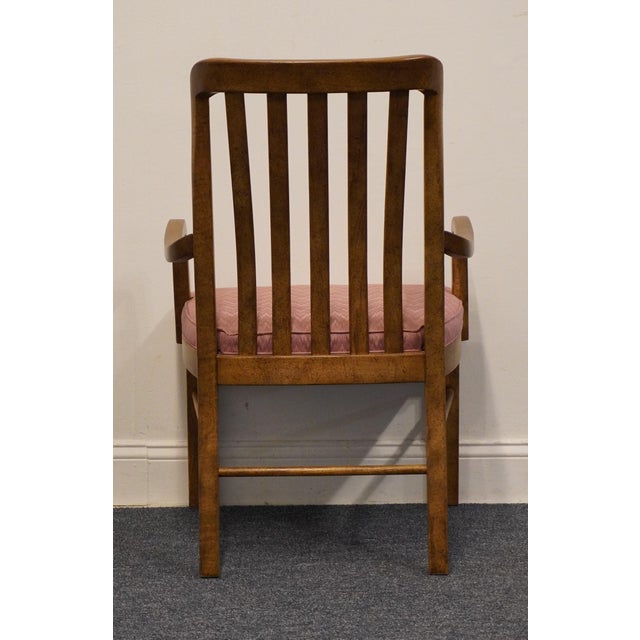 Drexel Furniture Woodbriar Collection Rustic European Slat Back Dining Arm Chair For Sale In Kansas City - Image 6 of 9