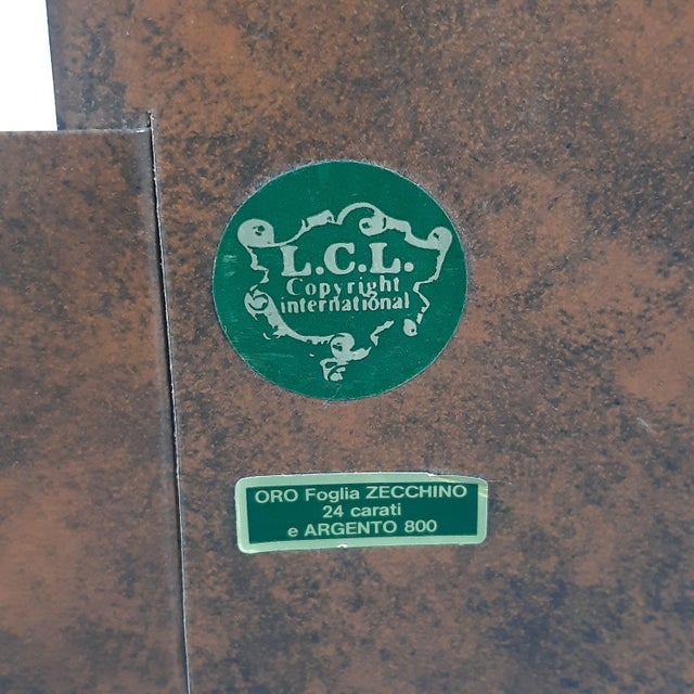 Antonio Ligabue, Cat with Kite, 1980s, Screen Print on Silver Plate, Framed For Sale - Image 10 of 15