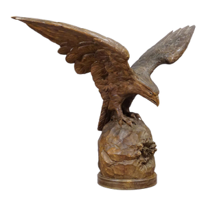 Large Hand-Carved Statue of an Eagle, Black Forest Ca. 1900