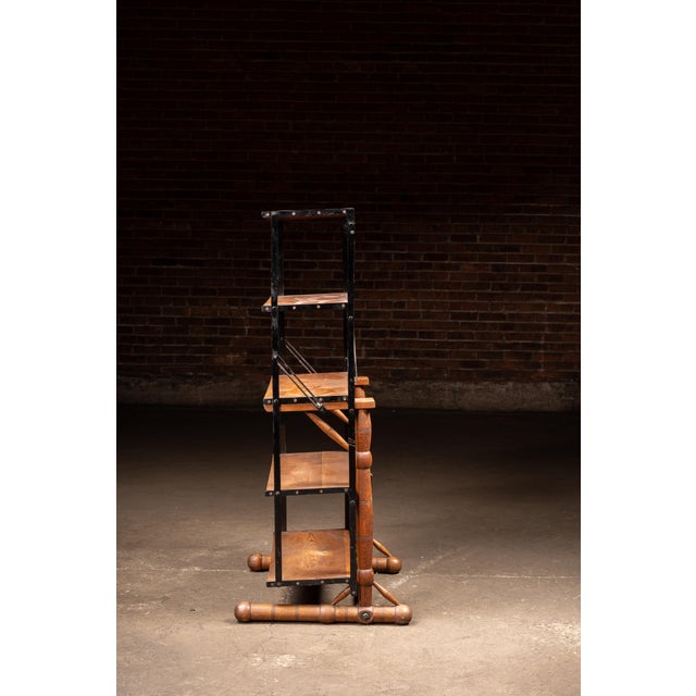 Antique Convertible Baker's Rack Table For Sale - Image 10 of 10