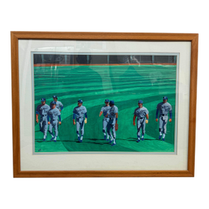 MLB Los Angeles Dodgers Watercolor Artwork, Signed