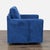 Crate & Barrel Crate & Barrel Blue Velvet Lounge Swivel Chair For Sale - Image 4 of 7