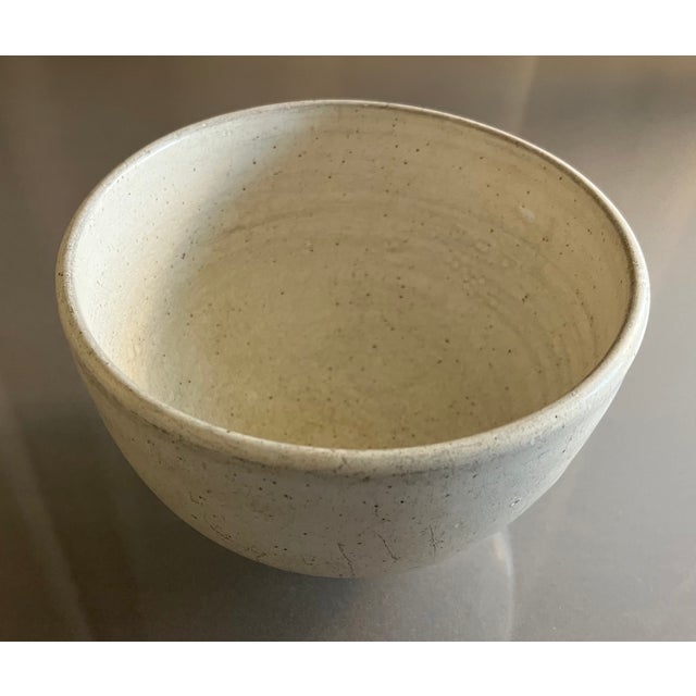 Mid-Century Modern American Art Pottery Small Footed Bowl For Sale - Image 10 of 14
