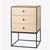Contemporary 49 Smoked Oak Frame Sideboard with 3 Drawers by Lassen For Sale - Image 3 of 14