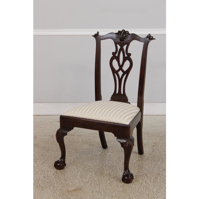 Set of 10 Henkel Harris Clawfoot Mahogany Dining Chairs For Sale - Image 10 of 18