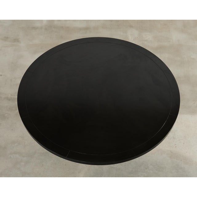 Modern Ralph Lauren Ebonized Mahogany Round Basalt Dining Table For Sale - Image 3 of 18