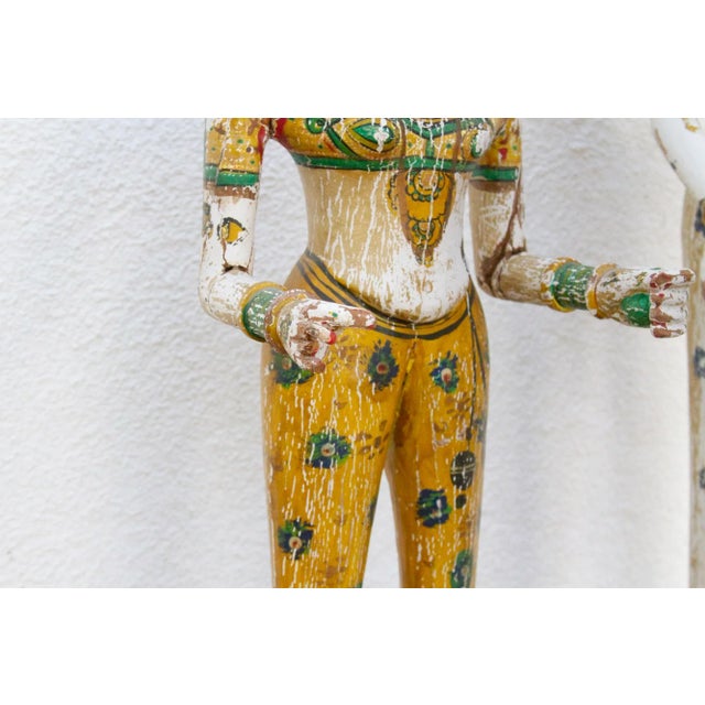 White Divine Pair of Antique Indian Gangaur Figure For Sale - Image 8 of 12