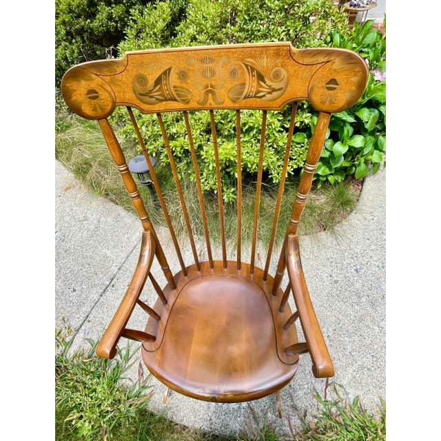 Wood Hitchcock Vintage “Faithful” Rocker For Sale - Image 7 of 12
