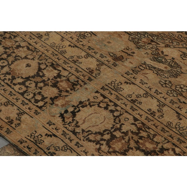 1950s Antique Doroksh Persian Rug With Beige-Brown Floral Patterns, From Rug & Kilim For Sale - Image 5 of 8