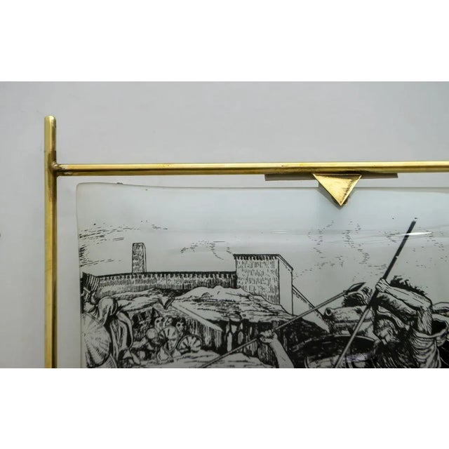 Mid-Century Italian Brass & Glass Sconce, 1950s For Sale - Image 6 of 8